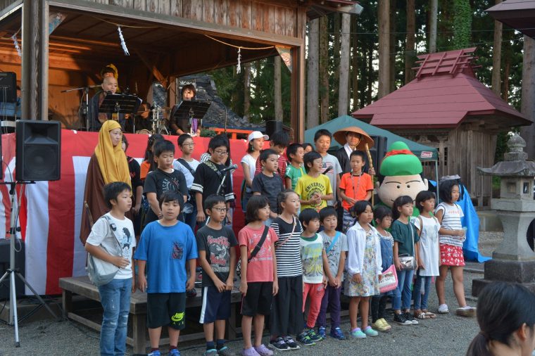 和島小学校の子供たちもイベントを盛り上げます