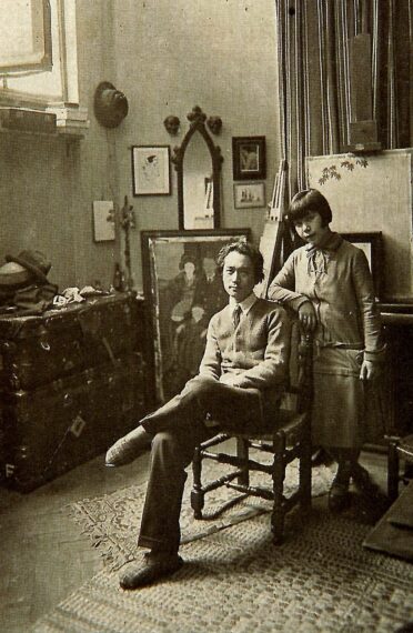 パリ時代の虹児とりん夫妻　1926年頃