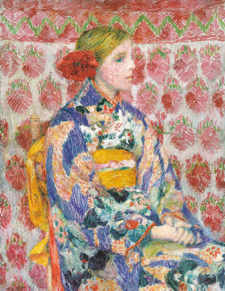 児島虎次郎《和服を着たベルギーの少女》1910 年 油彩・キャンバス 高梁市成羽美術館蔵