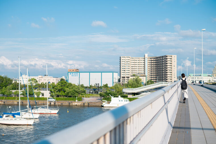 信濃川を吹き抜ける川風が心地いい