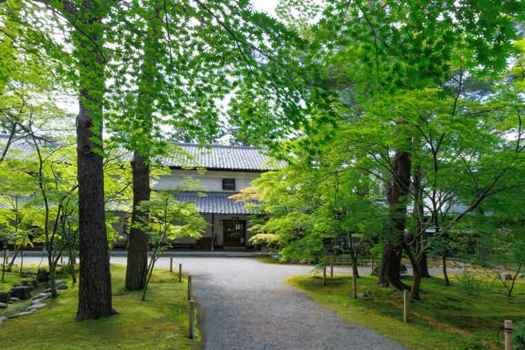 店に向かう道中では、四季折々に色見を変える清水園の風景を楽しんで