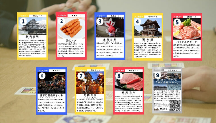 新発田の魅力を詰め込んだカードで遊べば、新発田市がもっと身近に感じられること間違いない