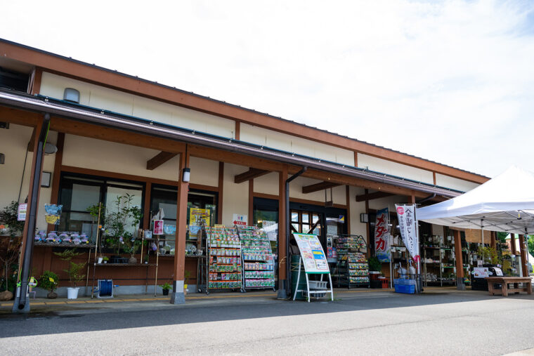 向かって右側の建物が四季味わい館