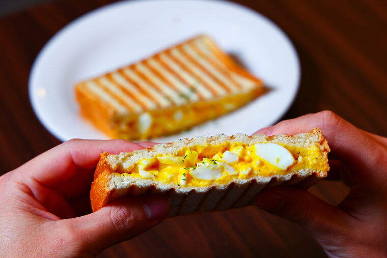 『たまごサンド』も人気。単品450円、サラダ付き800円