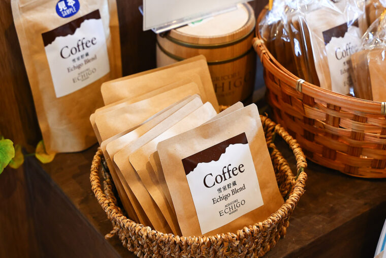 雪室貯蔵のコーヒー。おみやげにぴったり