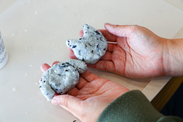 好きな形に成形してできあがり！