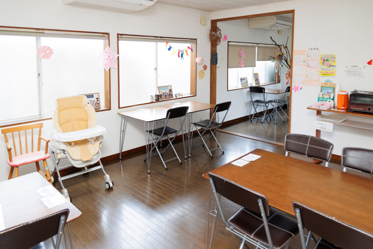 2階のイートインスペース。リベイクもできる