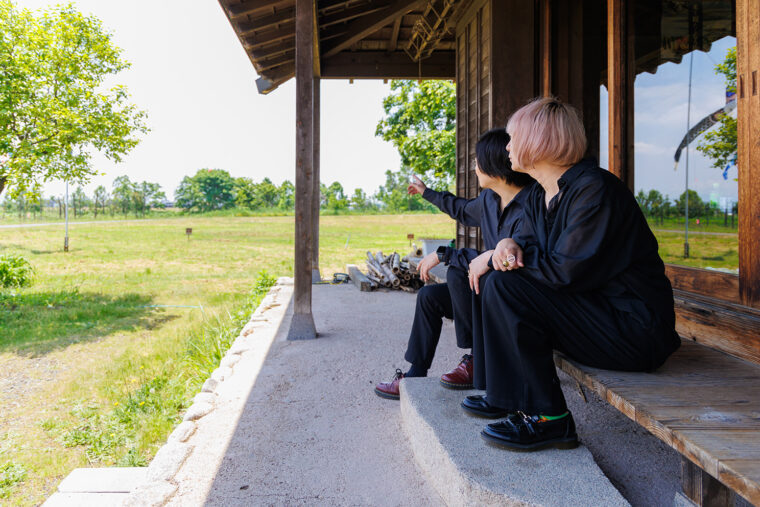 喫茶 潟来亭の縁側