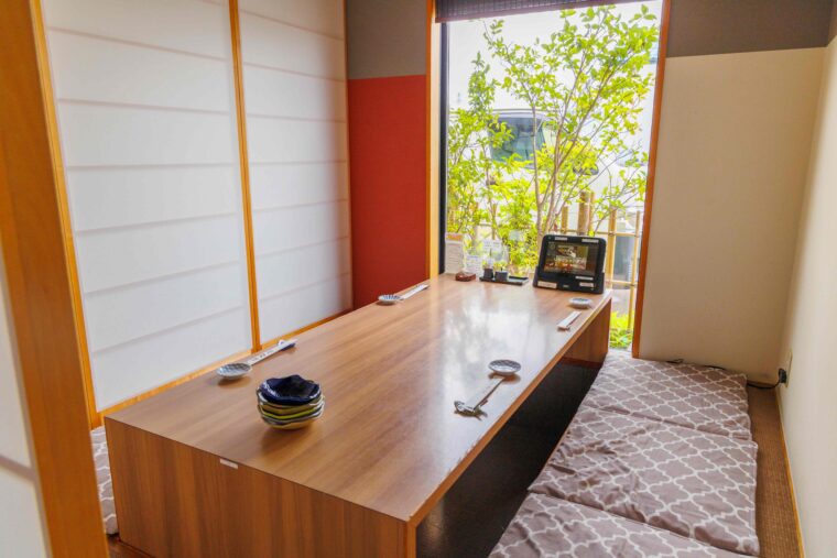 個室中心、ランチ時もゆったりと食事を楽しめる造り