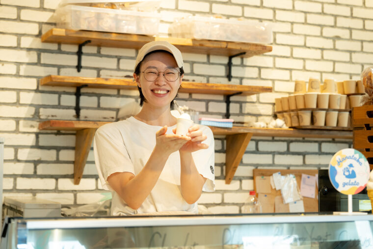 小学生以下の子どもはミニソフトクリームが無料！