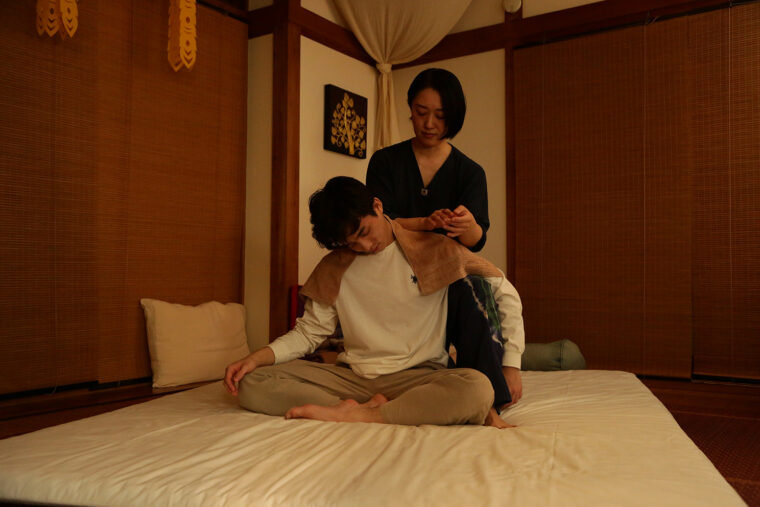 点ではなく、面で押すのが特徴