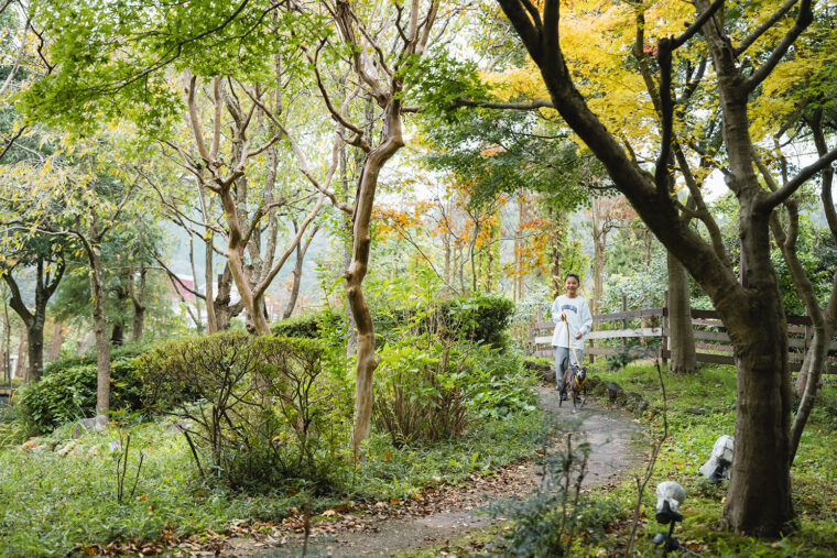 愛犬と一緒に庭園を散策しよう