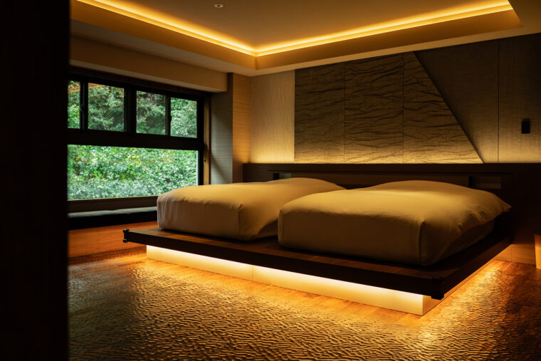 リピーターの多い露天風呂付きのツインルーム・檜