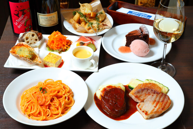 『ウニのスパゲティ』や『牛舌のシチュー』、『前菜盛り』『自家製デザート』など人気メニューの数々
