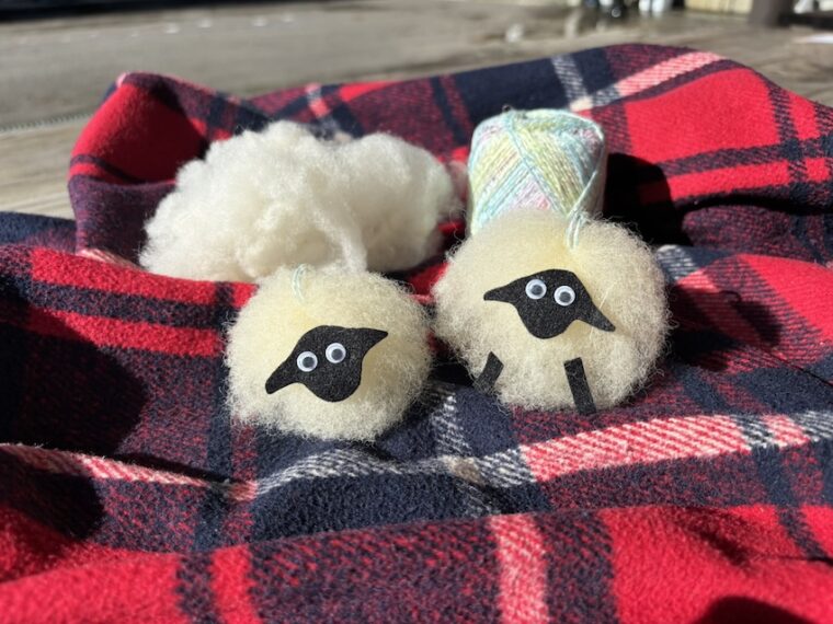 完成したヒツジは家に飾ろう