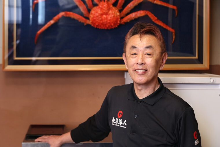 「曲がった腰と長い髭が長寿を表しているといわれるエビのなかでも伊勢エビを丸ごと1尾使っています」