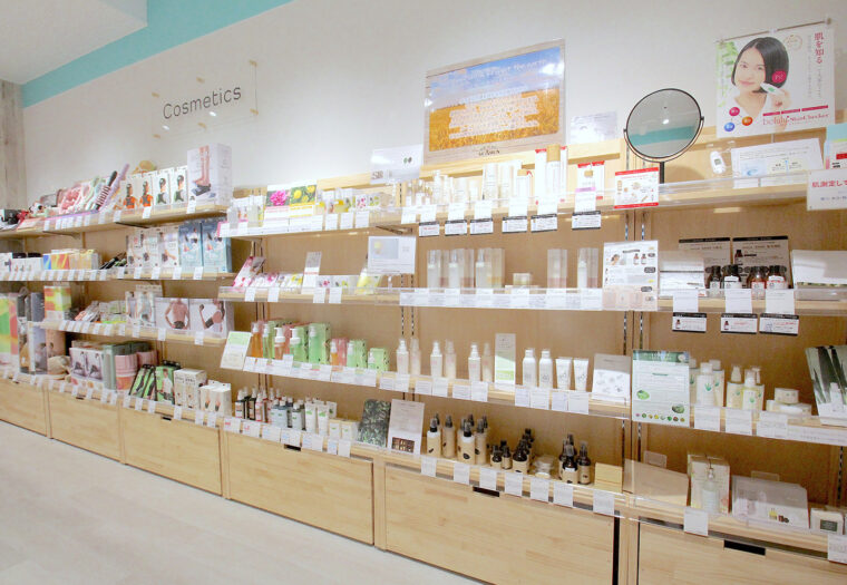 オーガニックコスメコーナー