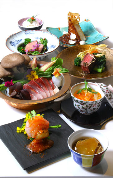 季節の素材を使いながら、彩り鮮やかな料理を繰り出す。記憶に残るひとときを