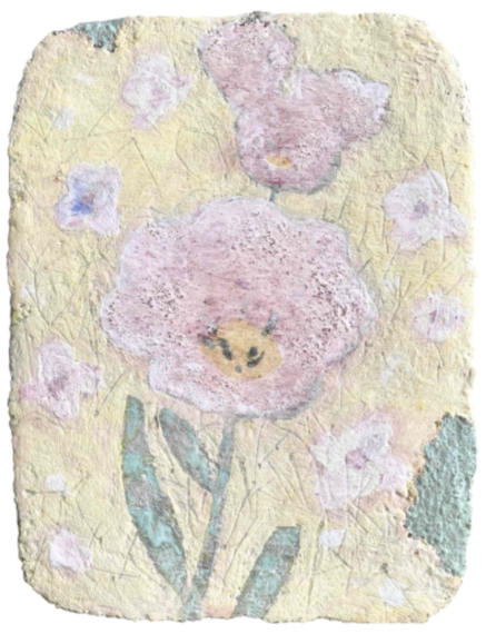 板垣 匠「明るい花」 25.0×19.0cm アクリル絵具、キャンバス 2025年