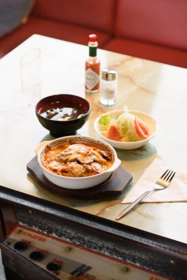 ナポリタンにチーズをのせてこんがり焼いた 『ピザ風ナポリタン』が一番人気