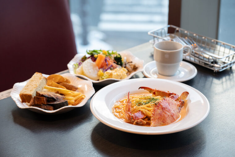 『ワタリガニのトマトクリームパスタ』 は一番人気の定番メニュー