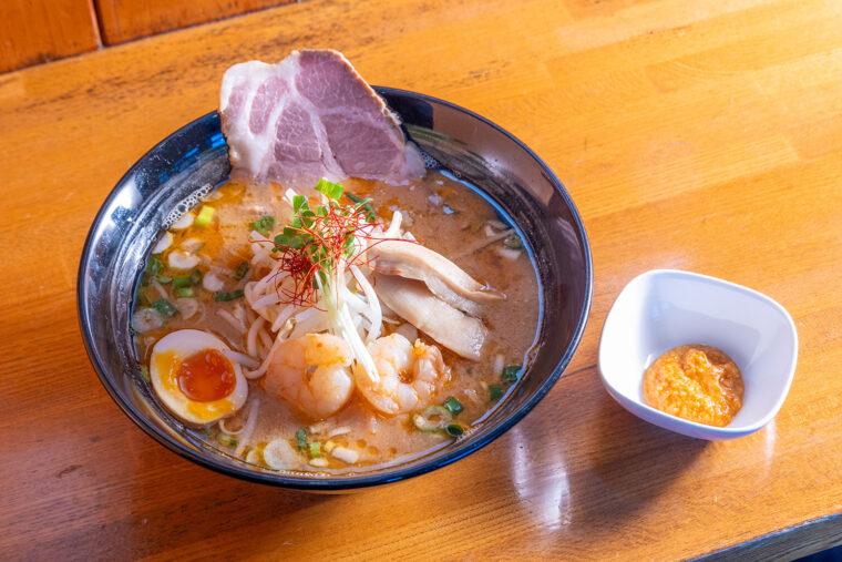 『海老酒かすみそラーメン』（1,380円）