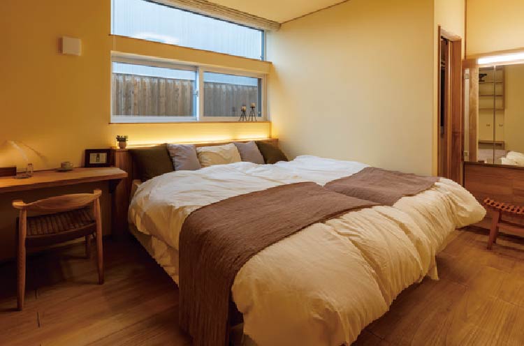 睡眠の質を追求した寝室