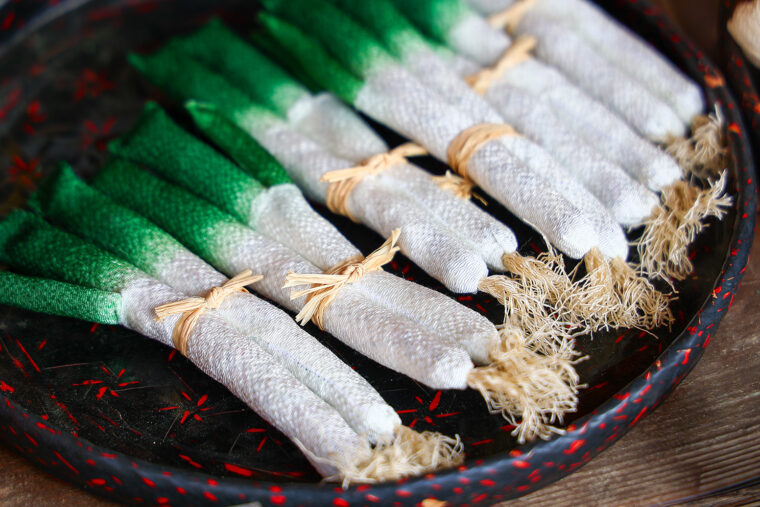 大内宿らしさを感じられる長ネギのちりめん雑貨