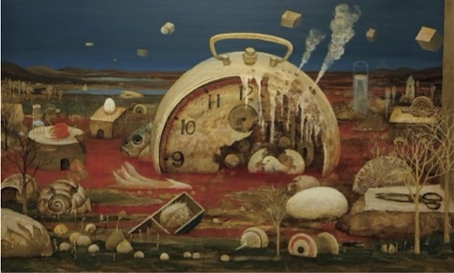 猪爪彦一《風景》油彩、キャンバス・60M（80.3✕130.3cm）・1985年・第28回安井賞展出品作