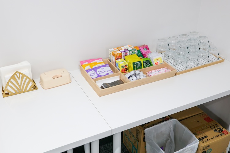 カフェコーナーでリラックス