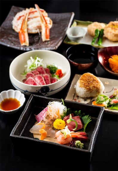 コース料理の一例。通常コースのほか、おひとり様限定コースなども用意