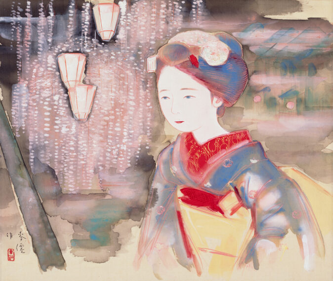 土田麦僊《春宵舞妓図》1923年（大正14）※前期展示