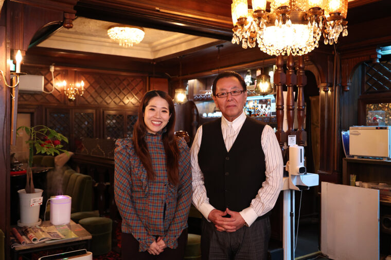 食後に久保さんとツーショット撮影！