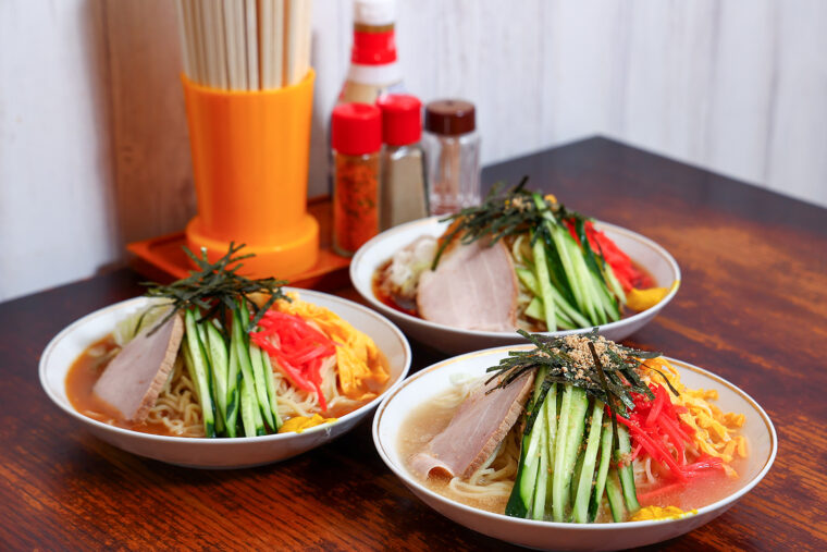 『ゴマ』『醤油』『味噌』3種の冷やし中華
