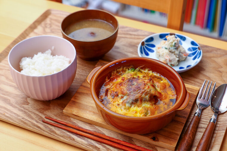 『ハンバーググラタン定食』（1,300円）
