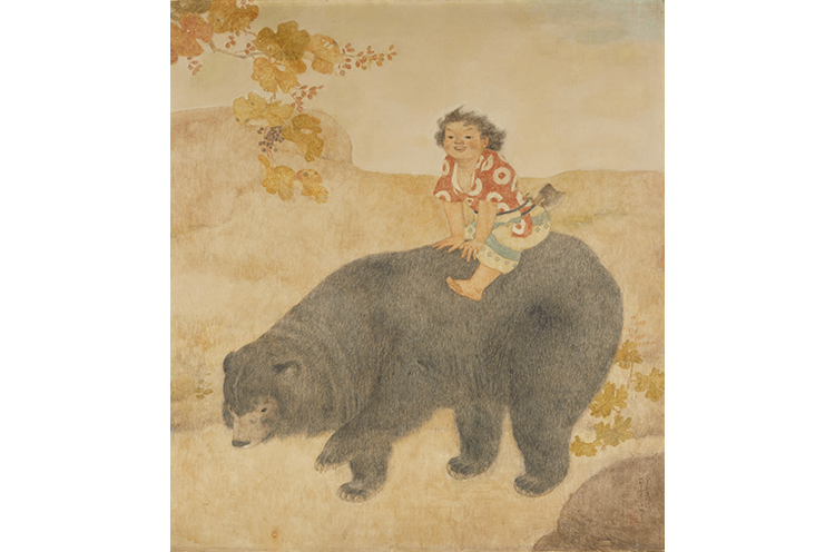 小杉放菴《金太郎遊行》 昭和19年（栃木県立美術館蔵）