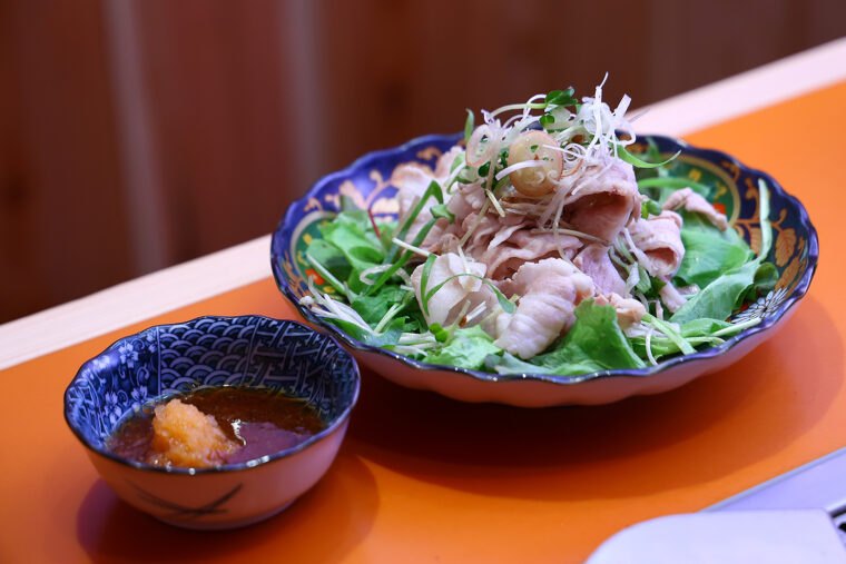 『岩船豚バラ肉の冷しゃぶ仕立て』（1,408円）